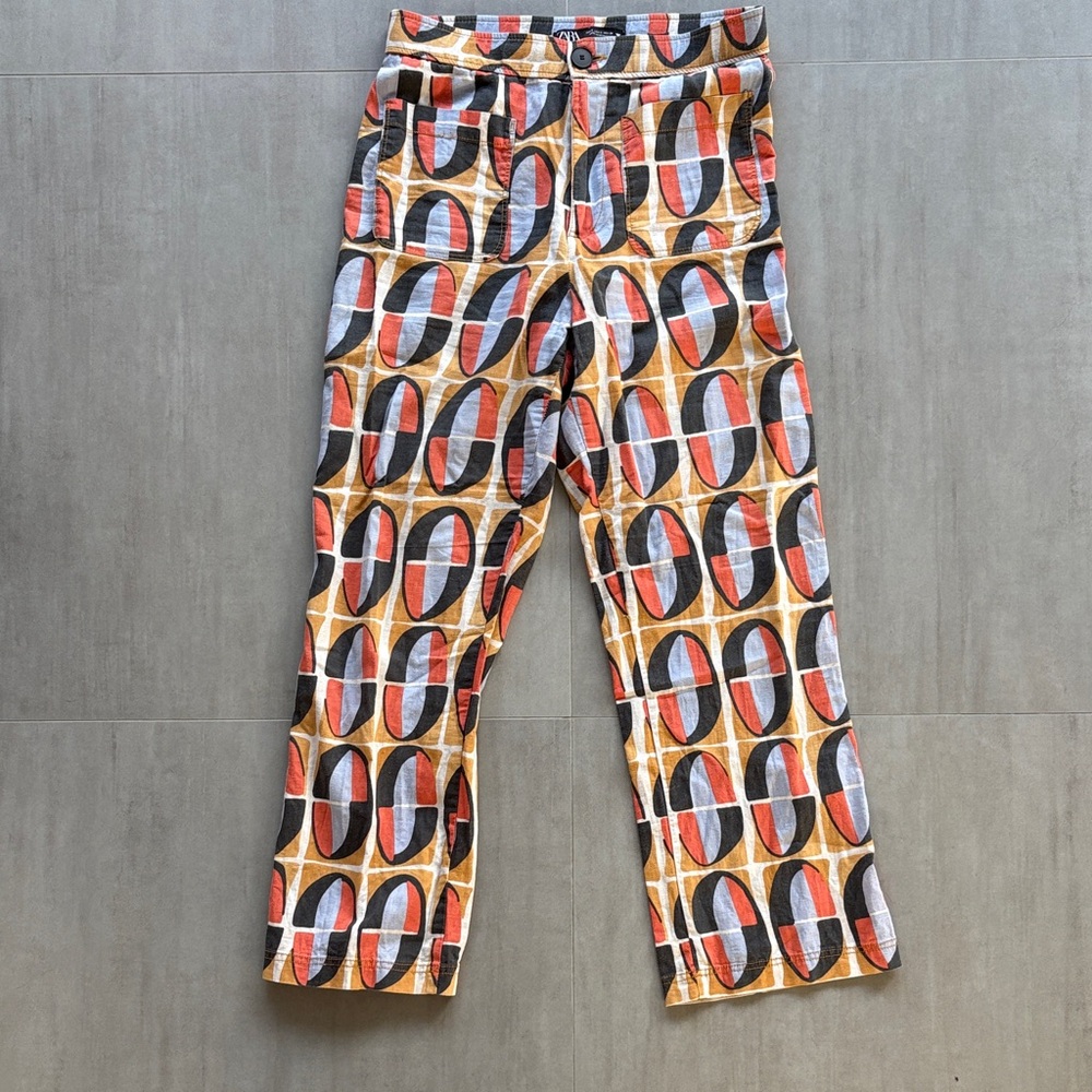 Zara Stylish Multicolor Linen flare Bottoms